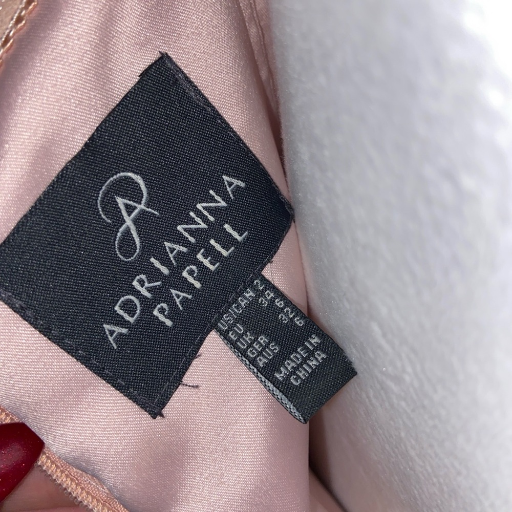 Adrianna Papell Strapless Lace Mini Dress in Blush - Picture 3 of 8